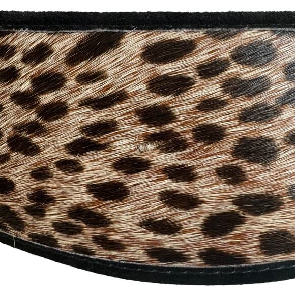Vintage Omega Genuine Suede and Calfhair Wide Belt main image 4